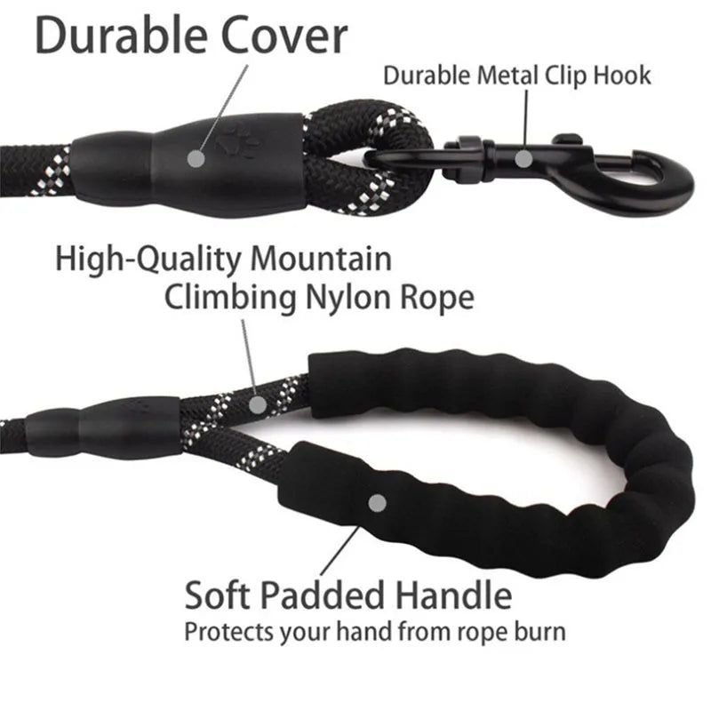 Heavy Duty Reflective Nylon Dog Leash