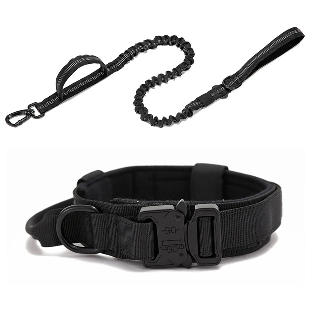 Tactical Training Dog Collar and Leash Set