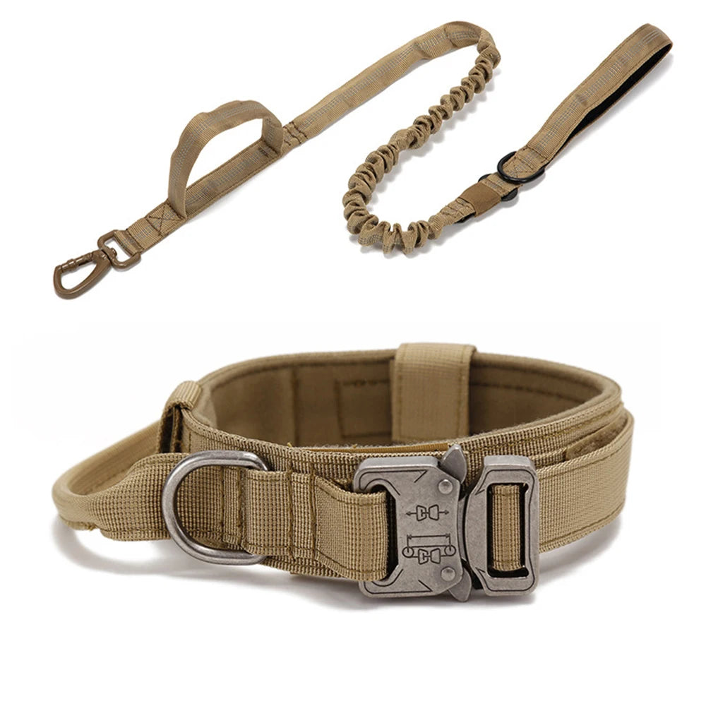 Tactical Training Dog Collar and Leash Set