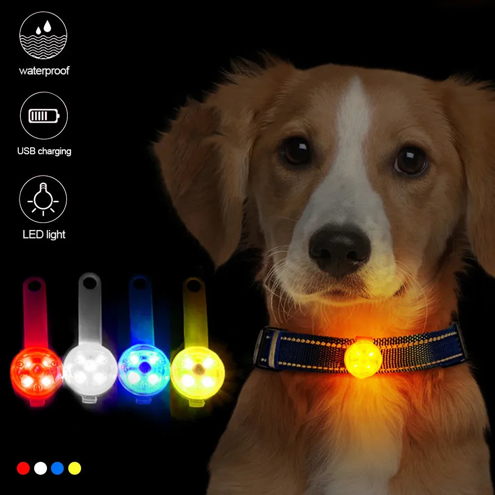 LED Flashing Light Dog Collar Pendant