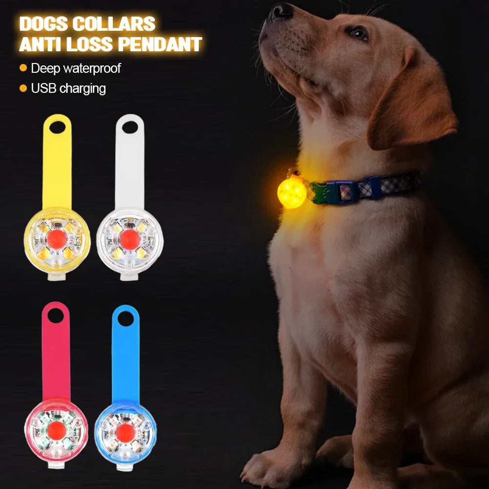 LED Flashing Light Dog Collar Pendant