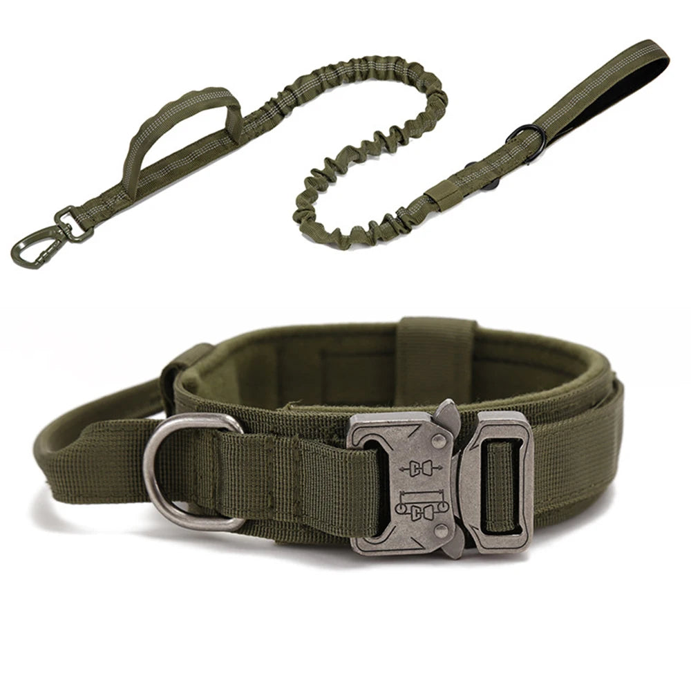 Tactical Training Dog Collar and Leash Set