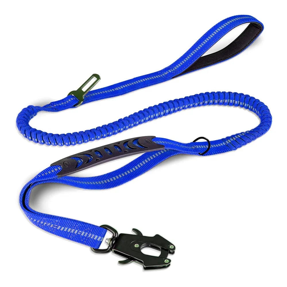 Heavy Duty Tactical Bungee Dog Leash with Quick Release Carabiner